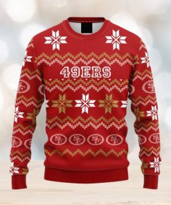 San Francisco 49ers Fans Reindeer Pattern Ugly Christmas Sweater Gift -  Freedomdesign