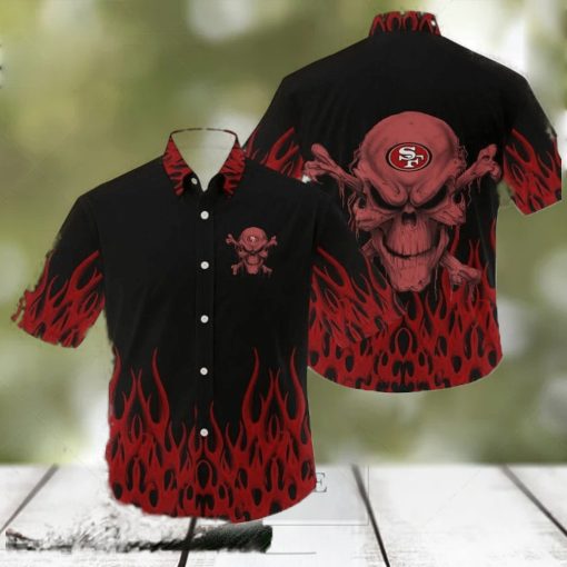 San Francisco 49ers NFL Skull Halloween Gift Fans Hawaiian Shirt For Men And Women