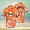 New York Mets Red Hibiscus Green Tropical Leaf Cream Background 3D Hawaiian Shirt Gift For Fans