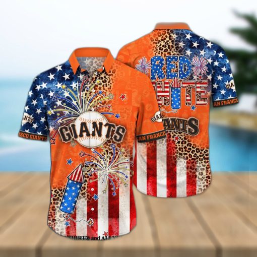 San Francisco Giants MLB Independence Day 3D Full Print Hawaiian Shirt