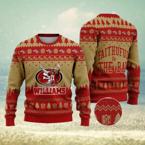 San Francisco – Trent Williams #71 Super Bowl LVII 2023 Faithful To The Bay Ugly Christmas Sweater