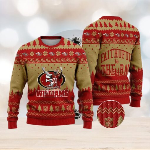 San Francisco – Trent Williams #71 Super Bowl LVII 2023 Faithful To The Bay Ugly Christmas Sweater