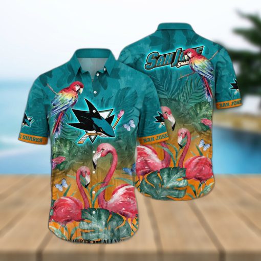 San Jose Sharks NHL Flower 3D Full Printing Hawaiian Shirt