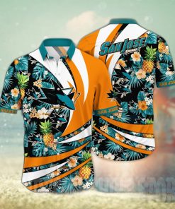 San Jose Sharks NHL Flower Full Print Hawaiian Shirt