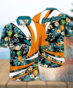 San Jose Sharks NHL Flower Full Print Hawaiian Shirt