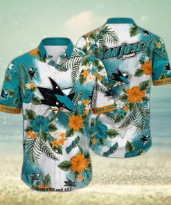 San Jose Sharks NHL Flower Tropical 3D All Over Printed Hawaiian Shirt