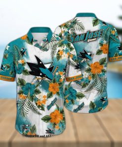 San Jose Sharks NHL Flower Tropical 3D All Over Printed Hawaiian Shirt