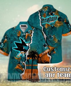 San Jose Sharks NHL Flower Unisex All Over Print Hawaiian Shirt