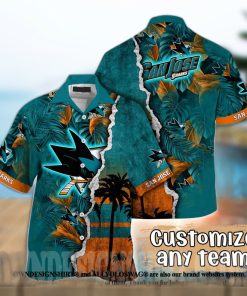 San Jose Sharks NHL Flower Unisex All Over Print Hawaiian Shirt