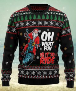 Santa And Motor Ugly Christmas Sweater Thankgiving Gift Men Women