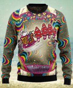 Santa And Mushroom Ugly Christmas Sweater Thankgiving Gift Men Women