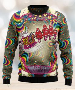 Santa And Mushroom Ugly Christmas Sweater Thankgiving Gift Men Women