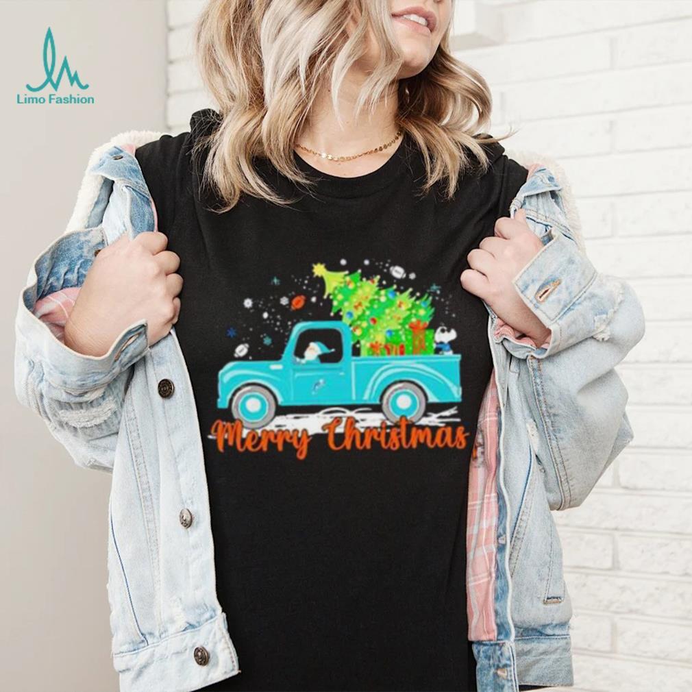 Santa Miami Dolphins Logo Lights Christmas Shirt