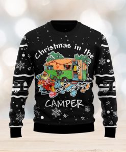 Santa Camping Ugly Christmas Sweater Gift Men Women