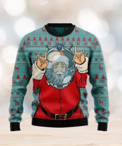 Santa Claus Astronaut Ugly Christmas Sweater Gift Men Women