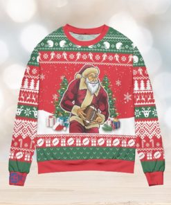 Santa Claus & Football Snowflake Pattern Ugly Christmas Sweater Christmas Gift For Men And Women