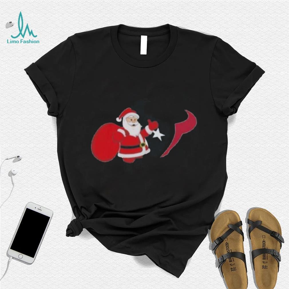 Houston Texans Even Santa Claus Cheers For Christmas NFL Shirt For Fans