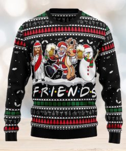 Santa Claus Jesus Friend Ugly Christmas Sweater Thankgiving Gift Men Women