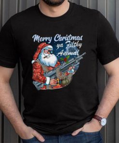 Santa Claus Merry Christmas ya filthy animal t shirt