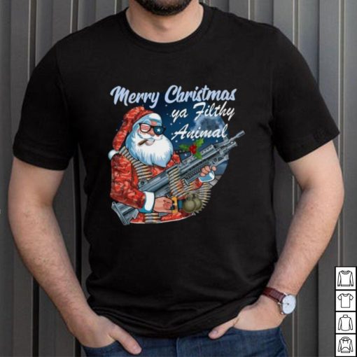 Santa Claus Merry Christmas ya filthy animal t shirt