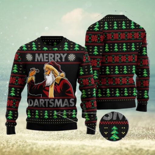 Santa Claus Merry Dartsmas Special Design For Christmas Holiday Ugly Christmas Sweater Winter Clothers