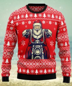 Santa Claus Ride A Motorcycle Ugly Christmas Sweater Thankgiving Gift Men Women