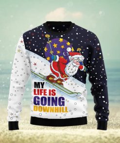 Santa Claus Ski Ugly Christmas Sweater Gift Men Women