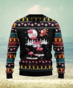 Santa Claus With Flamingo Reindeer Ugly Christmas Sweater