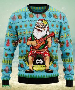 Santa Clause Plays Guitar Ugly Christmas Sweater Gift For Men Women