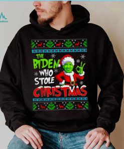 Santa Grinch Biden The Biden Who Stole Ugly Christmas Shirt