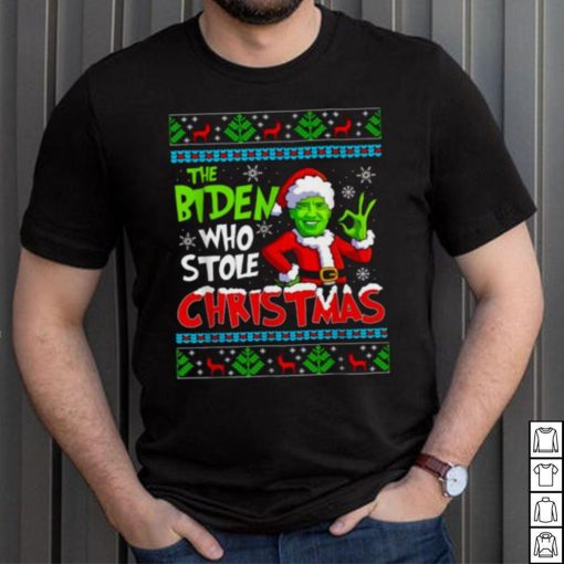 Santa Grinch Biden The Biden Who Stole Ugly Christmas Shirt