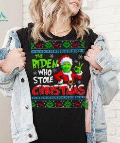 Santa Grinch Biden The Biden Who Stole Ugly Christmas Shirt