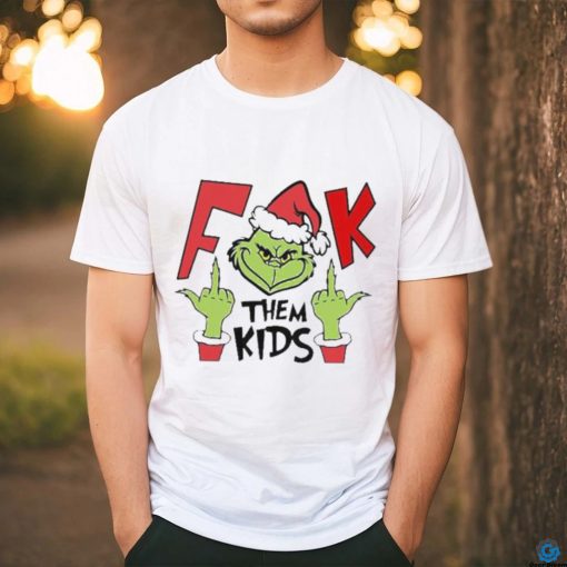 Santa Grinch middle fingers fuck them kids Merry Christmas 2023 sweater