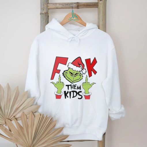 Santa Grinch middle fingers fuck them kids Merry Christmas 2023 sweater