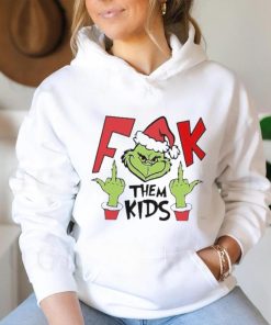 Santa Grinch middle fingers fuck them kids Merry Christmas 2023 sweater