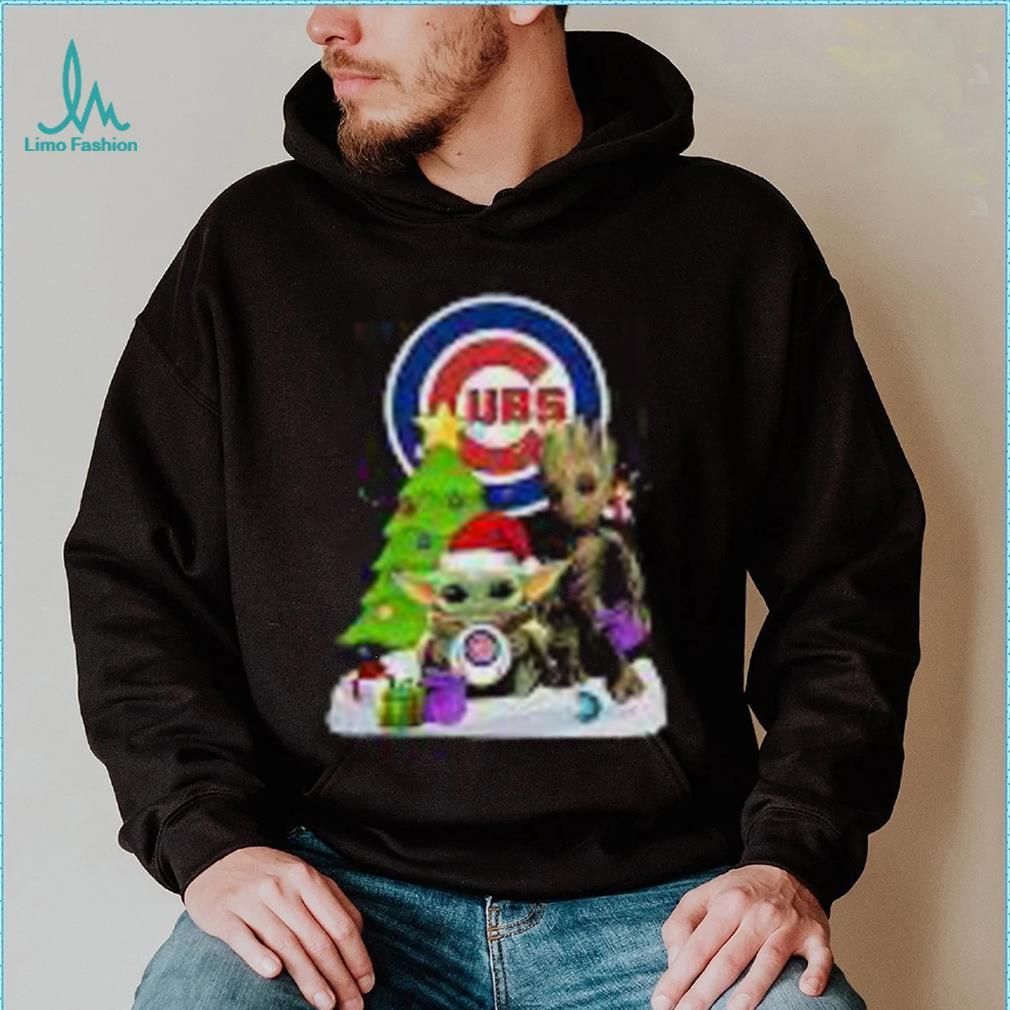 Cubs Christmas baby groot grinch logo Chicago Cubs shirt, hoodie