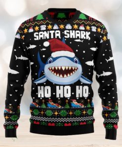 Santa Shark Ho Ho Ho Ugly Christmas Sweater Thankgiving Gift Men Women