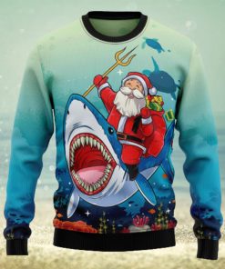 Santa Shark Ugly Christmas Sweater Thankgiving Gift Men Women