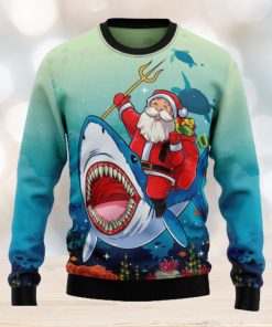 Santa Shark Ugly Christmas Sweater Thankgiving Gift Men Women