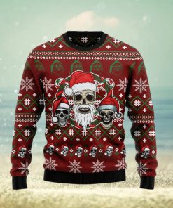 Santa Skull Jolly Ugly Christmas Sweater Gift Men Women