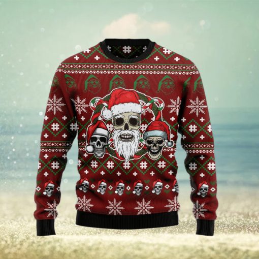 Santa Skull Jolly Ugly Christmas Sweater Gift Men Women