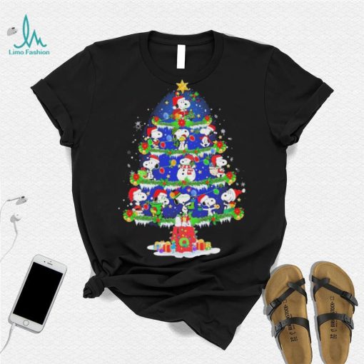 Santa Snoopy Xmas Tree Merry Christmas Shirt