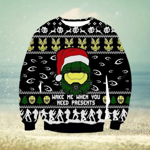 Santa Wake Me When You Need Presents Ugly Sweater