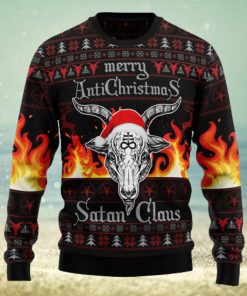 Satan Claus Merry Hail Satanic Ugly Christmas Sweater Thankgiving Gift Men Women