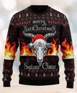 Satan Claus Merry Hail Satanic Ugly Christmas Sweater Thankgiving Gift Men Women