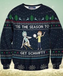 Schwifty Tis The Season Rick And Morty Ugly Christmas Sweater