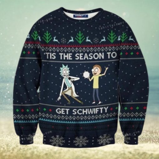 Schwifty Tis The Season Rick And Morty Ugly Christmas Sweater