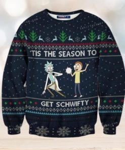 Schwifty Tis The Season Rick And Morty Ugly Christmas Sweater