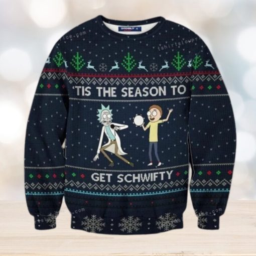 Schwifty Tis The Season Rick And Morty Ugly Christmas Sweater