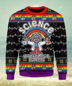 Science LGBT Unicorn Ugly Christmas Sweater Xmas Gift Christmas Gift Sweater